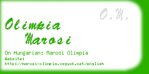 olimpia marosi business card